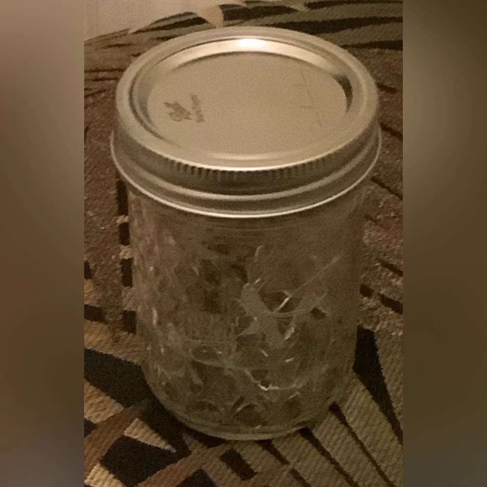 BLUE 1/2 PINT MASON JAR w/ LED FAIRY-LIGHTS/HANDMADE/NWT - Picture 7 of 11